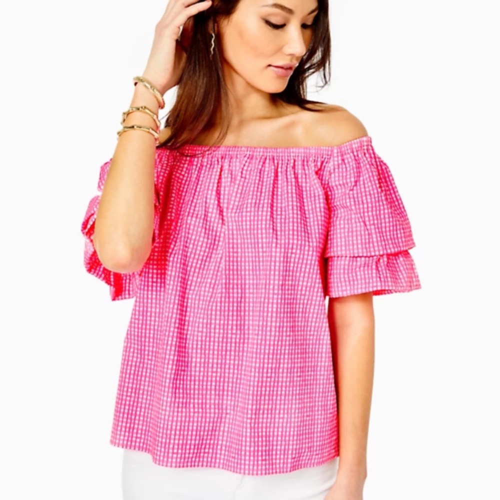 Lilly Pulitzer Frankee Off the Shoulder Top